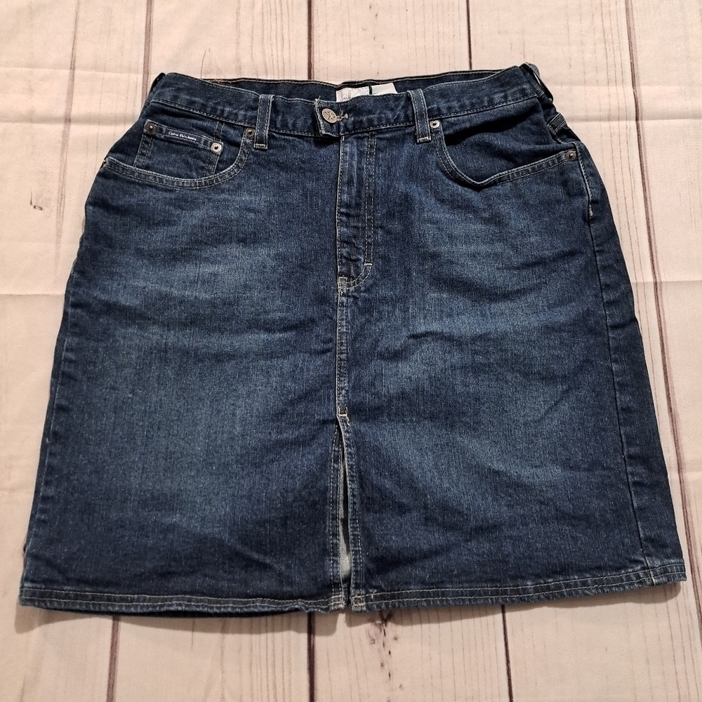 Calvin Klein Jeans Denim Pencil Skirt Size 12
